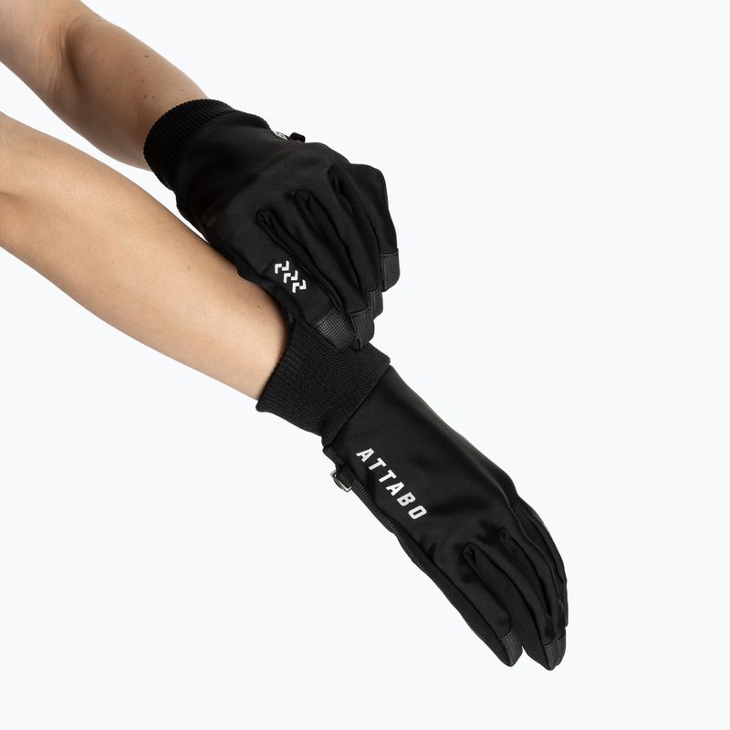 Рукавички велосипедні ATTABO LOREEF GLOVES windpfoor утеплені чорний 4