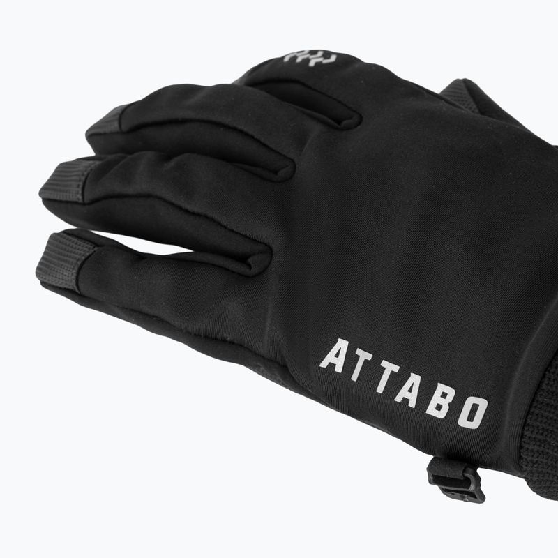 Рукавички велосипедні ATTABO LOREEF GLOVES windpfoor утеплені чорний 5