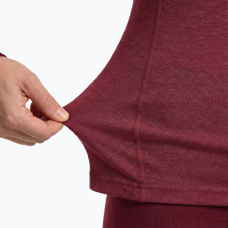 Комплект термобілизни жіночий WOOLCANO Merino SET0543 бордовий 7