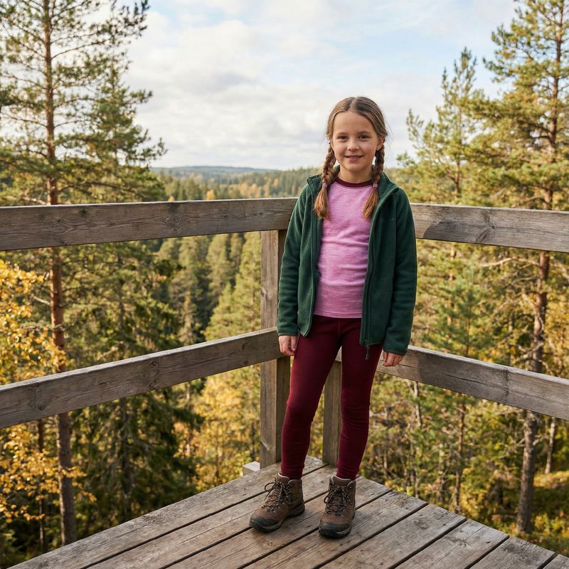 Комплект дитячої термоактивної білизни WOOLCANO Merino SET0982 purple 7