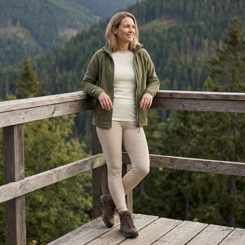 Комплект жіночої термоактивної білизни WOOLCANO Merino SET0980 beige 8