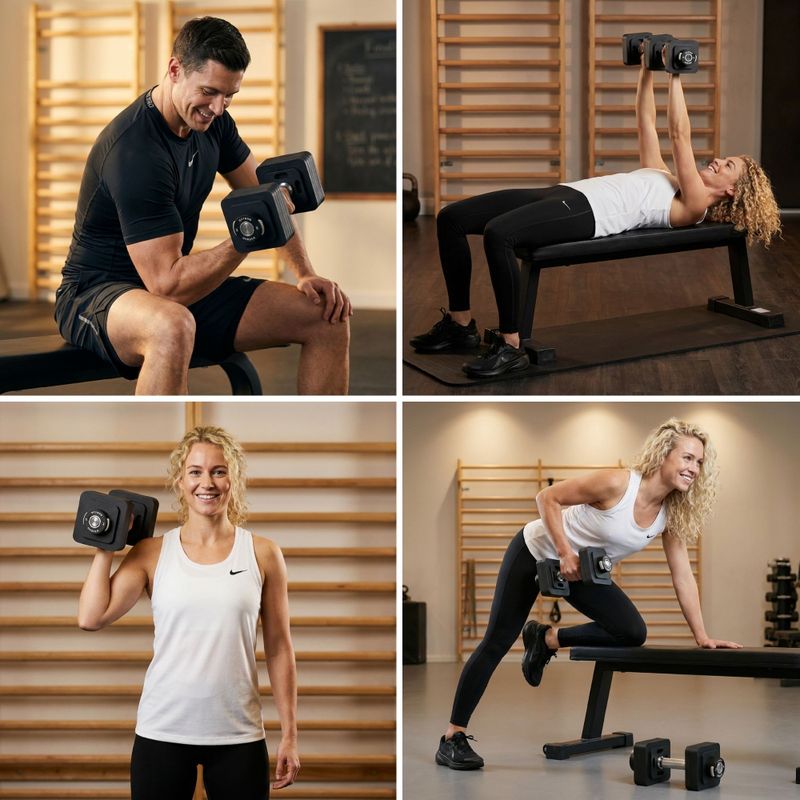 Гантель регульована XTREXO 15 кг чорний 5