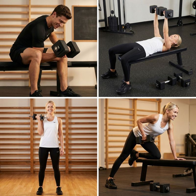 Гантель регульована XTREXO 23 кг чорний 5