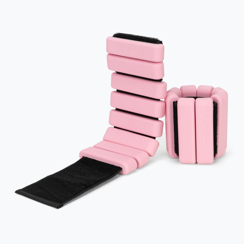 Обтяжувачі для щиколоток і зап'ясть  XTREXO SCULPT 2 x 1 kg pink 3