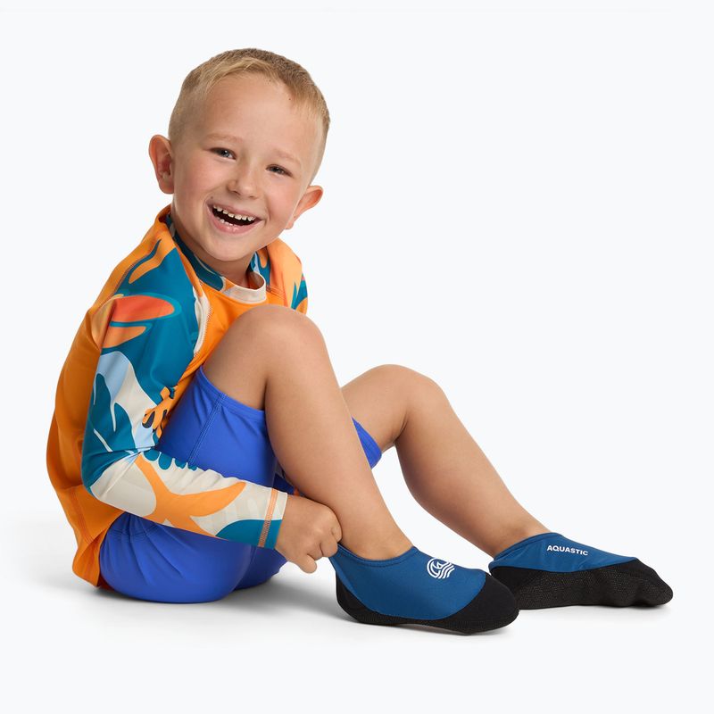 Шкарпетки для басейну дитячі AQUASTIC Seavie Anti-Slip блакитний 3