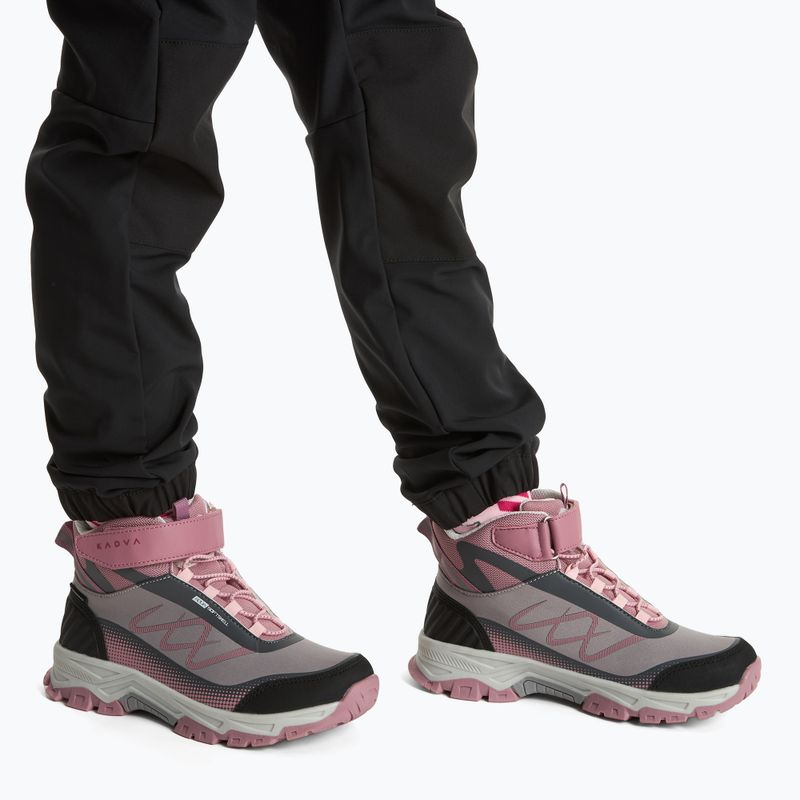 Дитячі трекінгові черевики KADVA Rocky Trail Mid WaterProof Softshell сірий 2