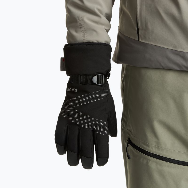Рукавички лижні KADVA Mountain Flow Pro шкіра 3M Thinsulate чорний 3