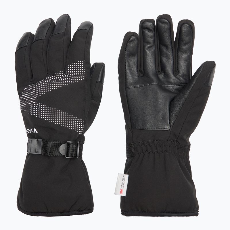 Рукавички лижні KADVA Mountain Flow Pro шкіра 3M Thinsulate чорний 7