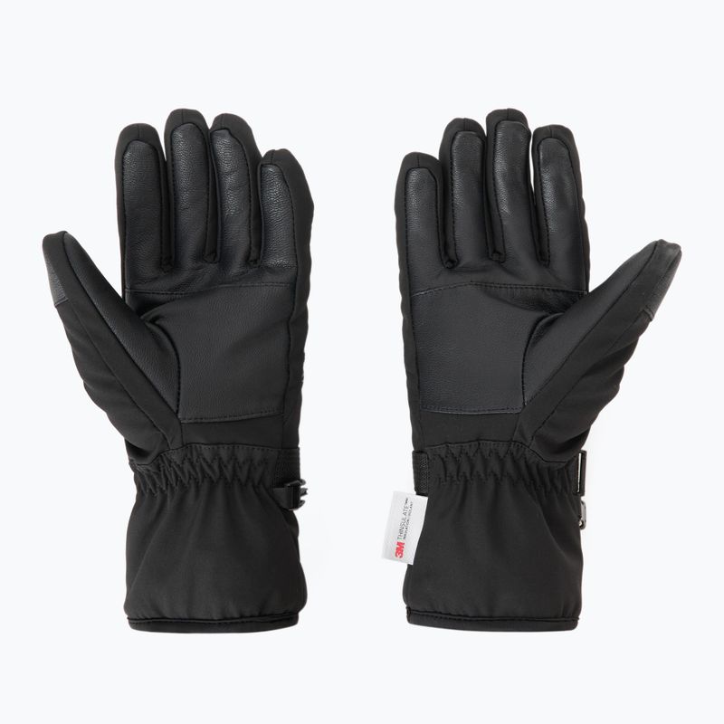 Жіночі лижні рукавички KADVA Mountain Flow Pro шкіра 3M Thinsulate чорний 3
