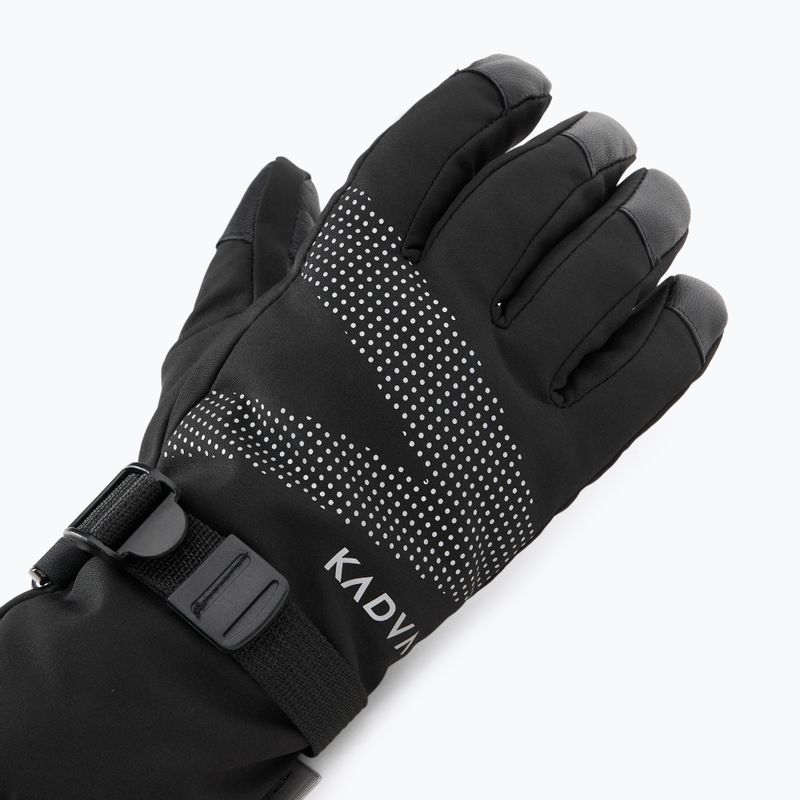 Жіночі лижні рукавички KADVA Mountain Flow Pro шкіра 3M Thinsulate чорний 4