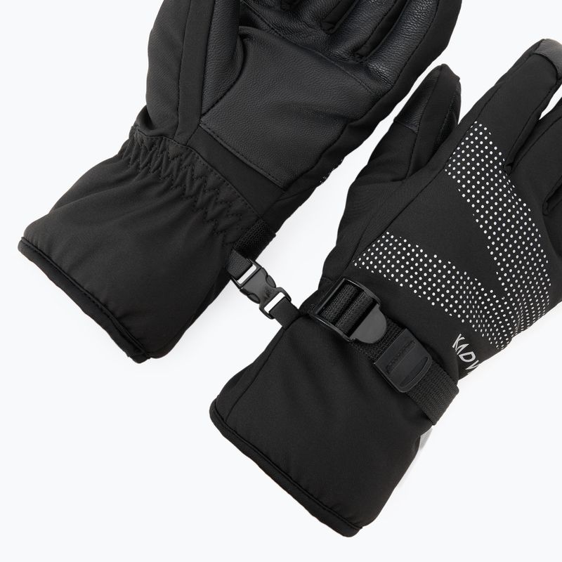 Жіночі лижні рукавички KADVA Mountain Flow Pro шкіра 3M Thinsulate чорний 6