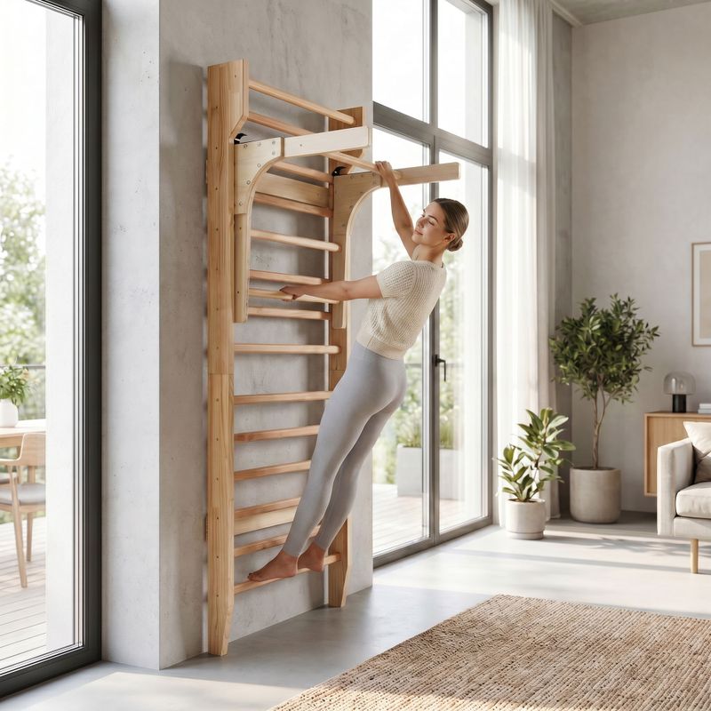 Гімнастична драбина з турніком XTREXO LW100 wooden 12