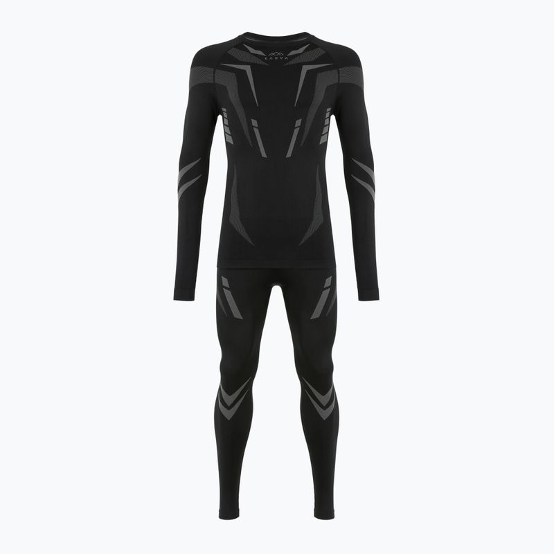 Комплект чоловічої термоактивної білизни KADVA ALPINESTEP COOLMAX THERMAL PRO DRY безшовний чорний 10