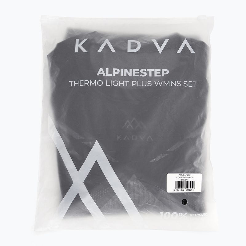 Жіночий комплект термоактивної білизни KADVA ALPINESTEP THERMO LIGHT PLUS безшовний чорний 10