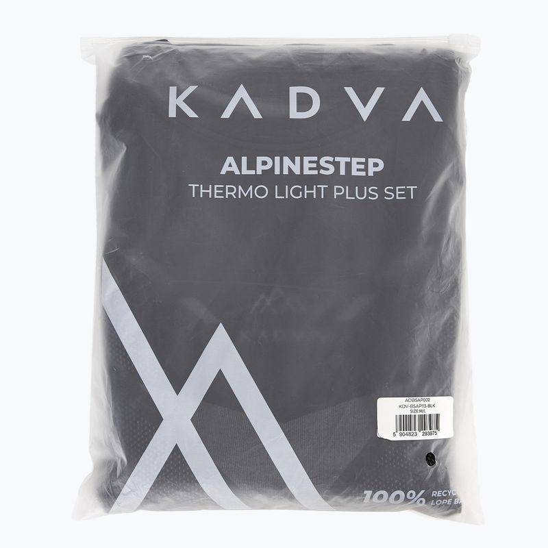 Комплект чоловічої термоактивної білизни KADVA ALPINESTEP THERMO LIGHT PLUS безшовний чорний 10