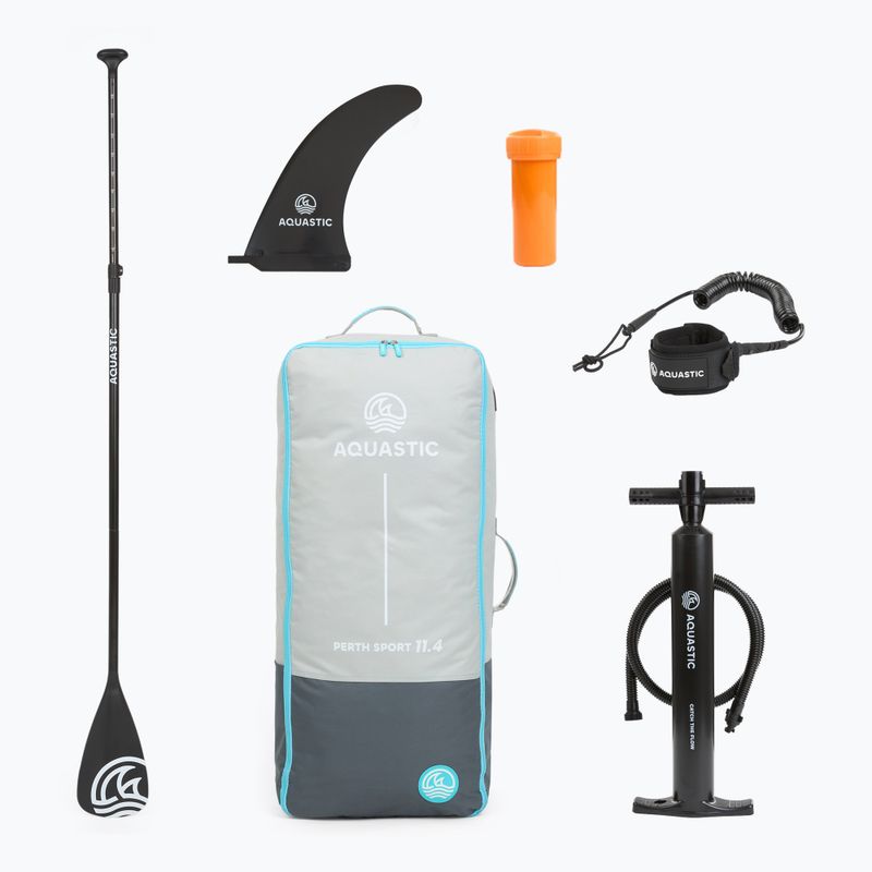 Набір дошка SUP надувна AQUASTIC Perth Sport 11'4" MSL allround green 17