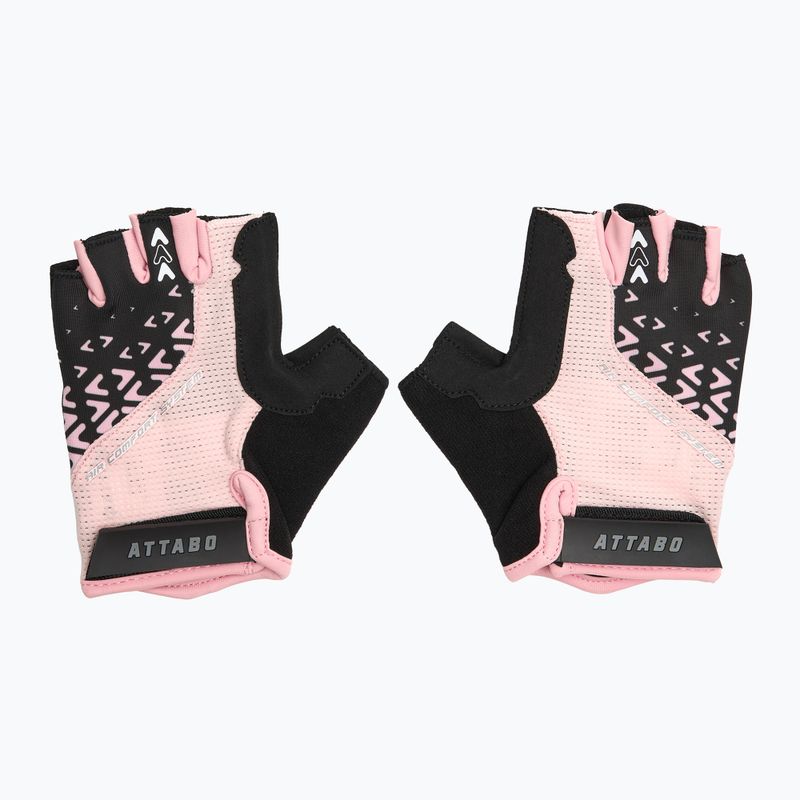 Рукавички велосипедні жіночі ATTABO Vito WMNS gel shock proof рожевий/чорний 2