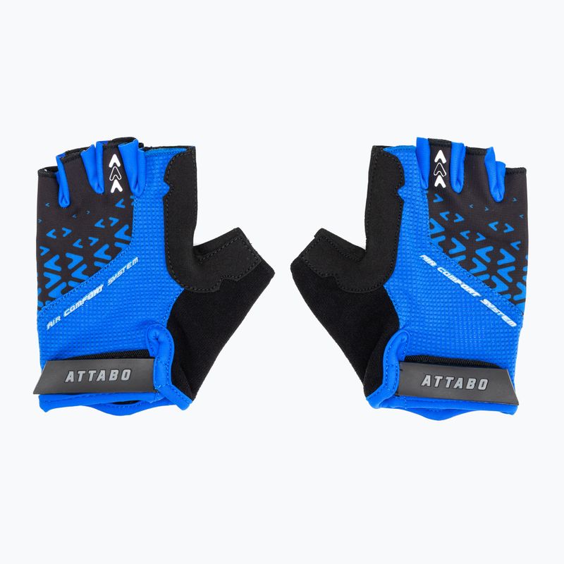 Рукавички велосипедні ATTABO Vito gel shock proof блакитний/чорний 2