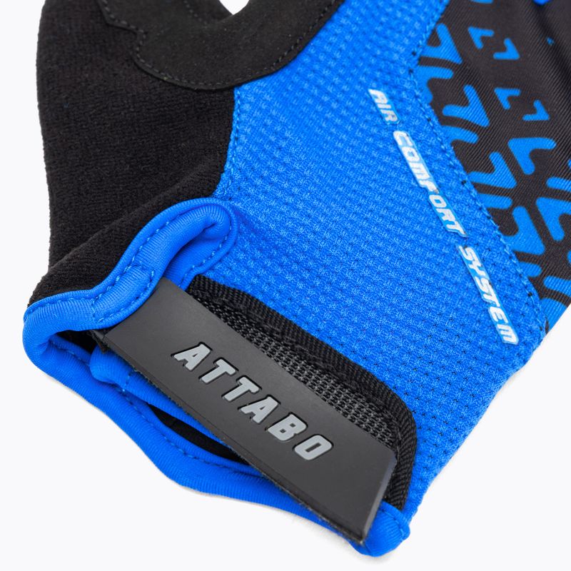 Рукавички велосипедні ATTABO Vito gel shock proof блакитний/чорний 6