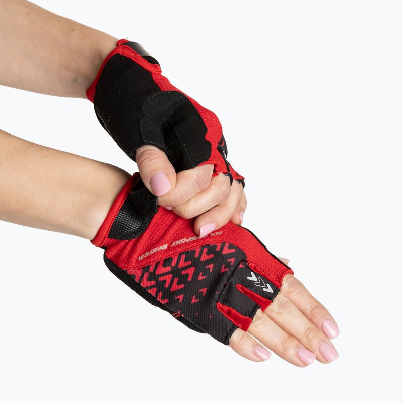 Рукавички велосипедні ATTABO Vito gel shock proof червоний/чорний 3