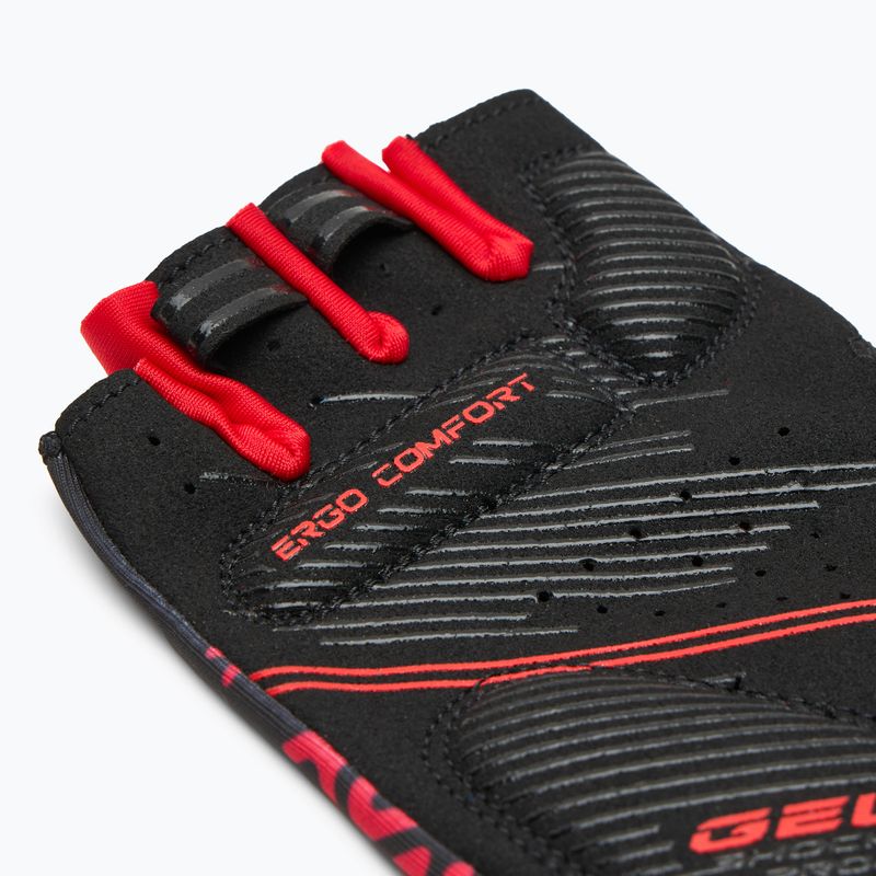 Рукавички велосипедні ATTABO Vito gel shock proof червоний/чорний 4