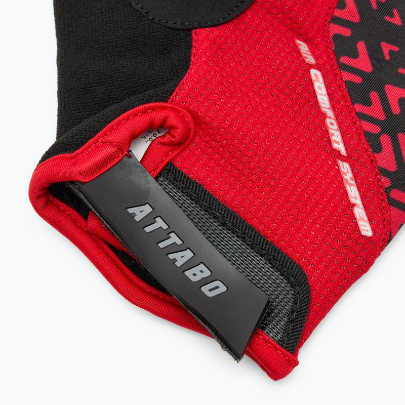 Рукавички велосипедні ATTABO Vito gel shock proof червоний/чорний 6