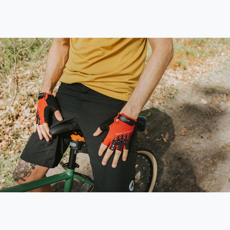 Рукавички велосипедні ATTABO Vito gel shock proof червоний/чорний 8