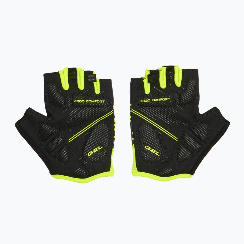 Рукавички велосипедні ATTABO Vito gel shock proof limonka/чорний 3