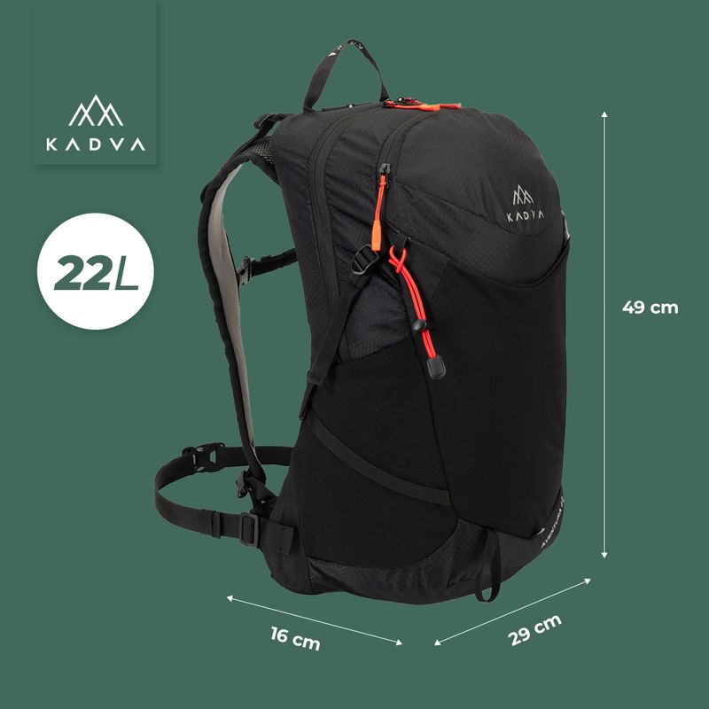Рюкзак туристичний KADVA Aventura 22 л чорний 22