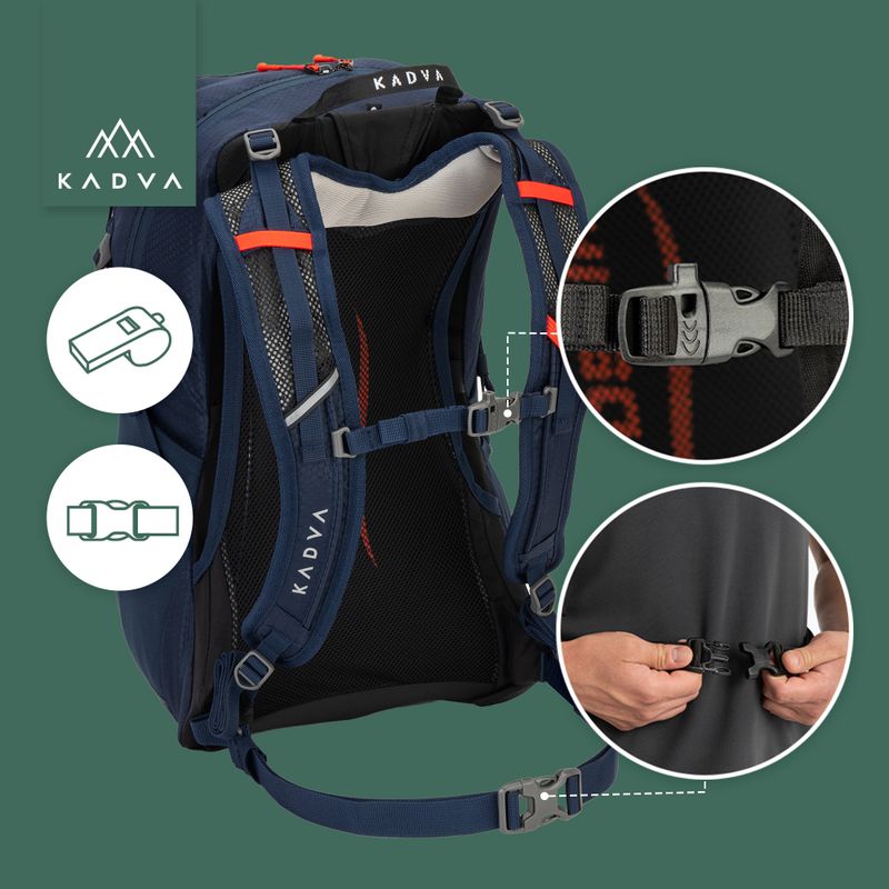 Рюкзак туристичний KADVA Aventura 22 л stalowy блакитний 28