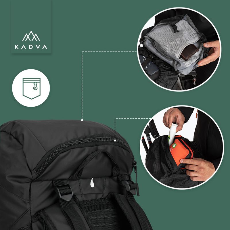 Рюкзак трекінговий KADVA Sendero 35 л чорний 23