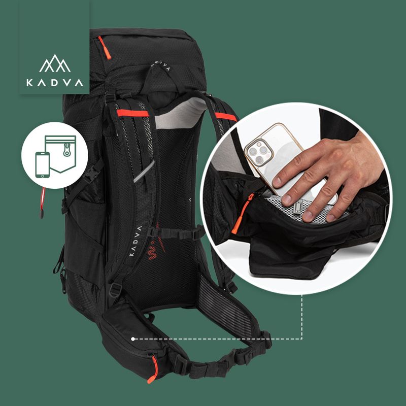 Трекінговий рюкзак KADVA Sendero 35 л чорний 24