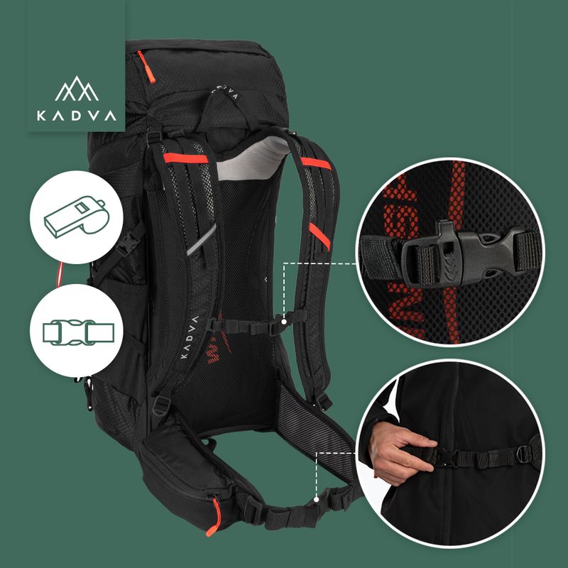 Трекінговий рюкзак KADVA Sendero 35 л чорний 27