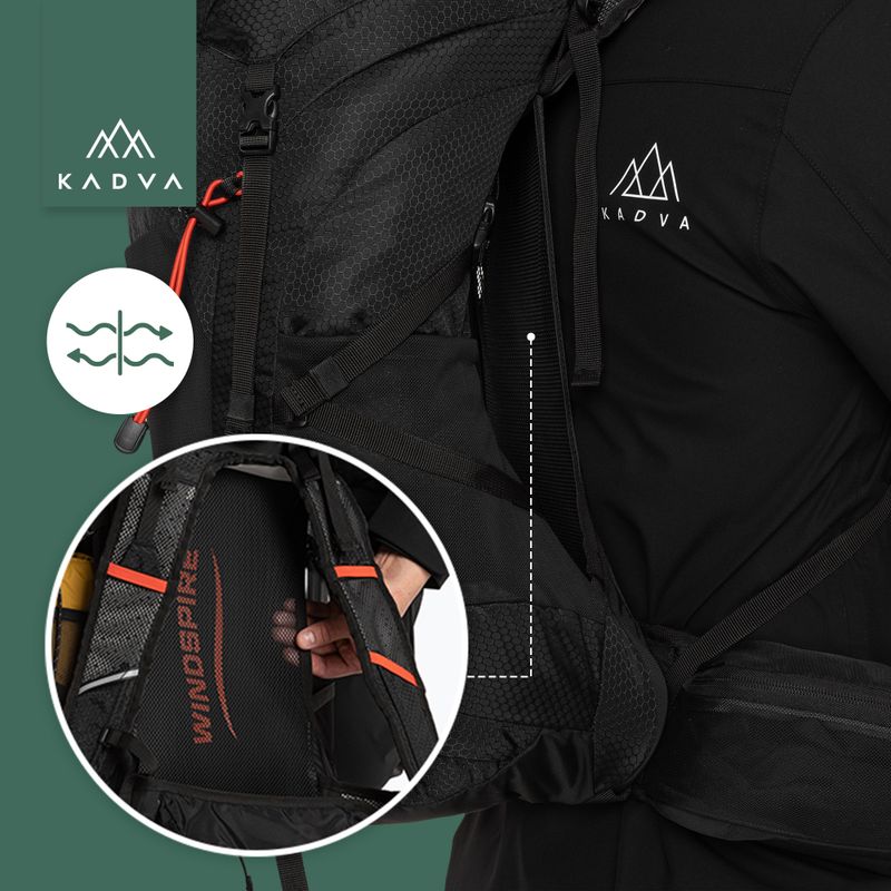 Рюкзак трекінговий KADVA Sendero 35 л чорний 28