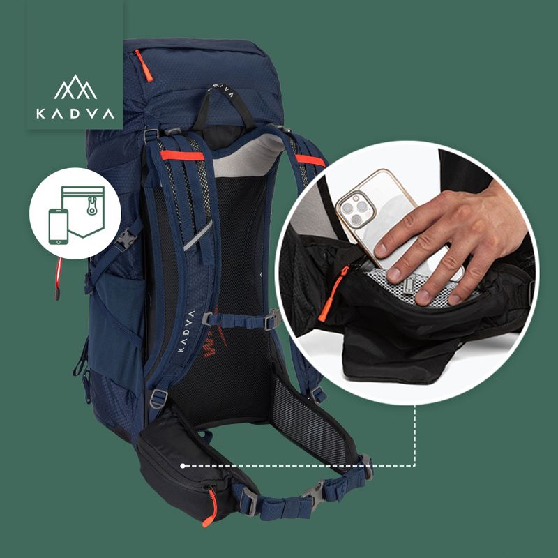 Рюкзак трекінговий KADVA Sendero 35 л stalowy блакитний 25