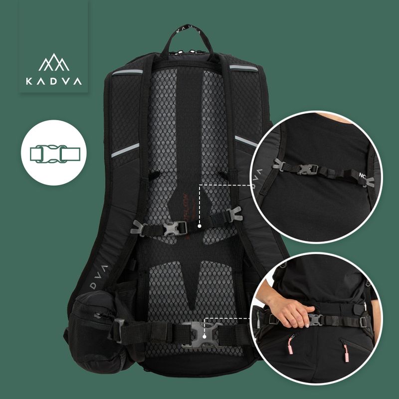 Рюкзак туристичний KADVA Escapada 20 л чорний 22