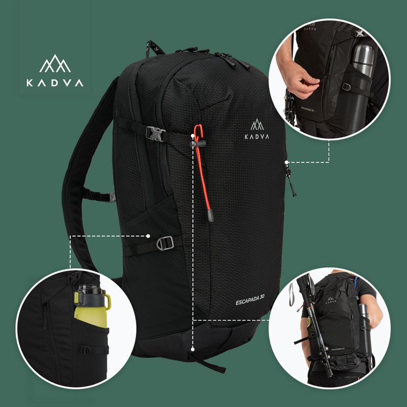 Туристичний рюкзак KADVA Escapada 30 л чорний 25