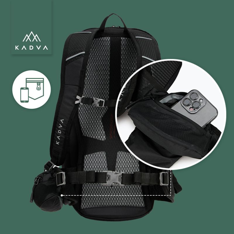 Рюкзак туристичний KADVA Escapada 30 л чорний 26