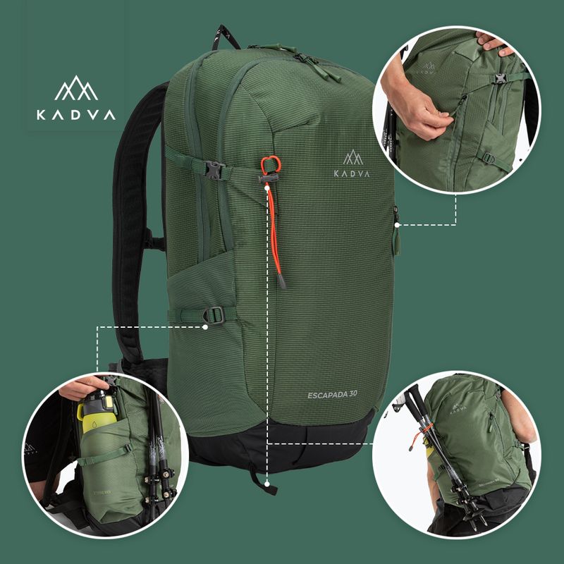 Рюкзак туристичний KADVA Escapada 30 л зелений 26
