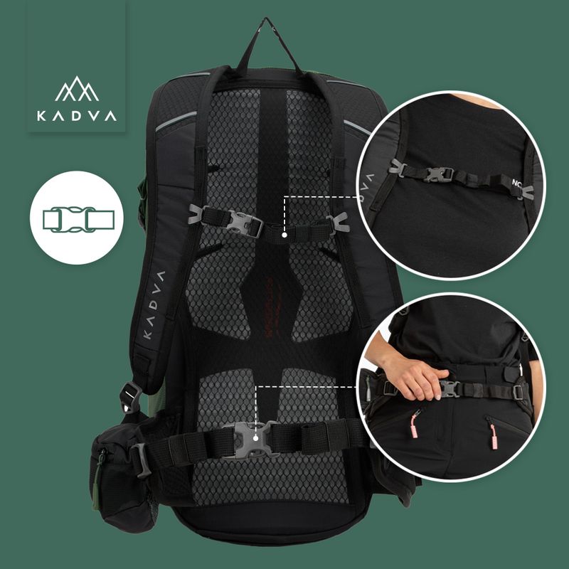 Туристичний рюкзак KADVA Escapada 30 л зелений 27
