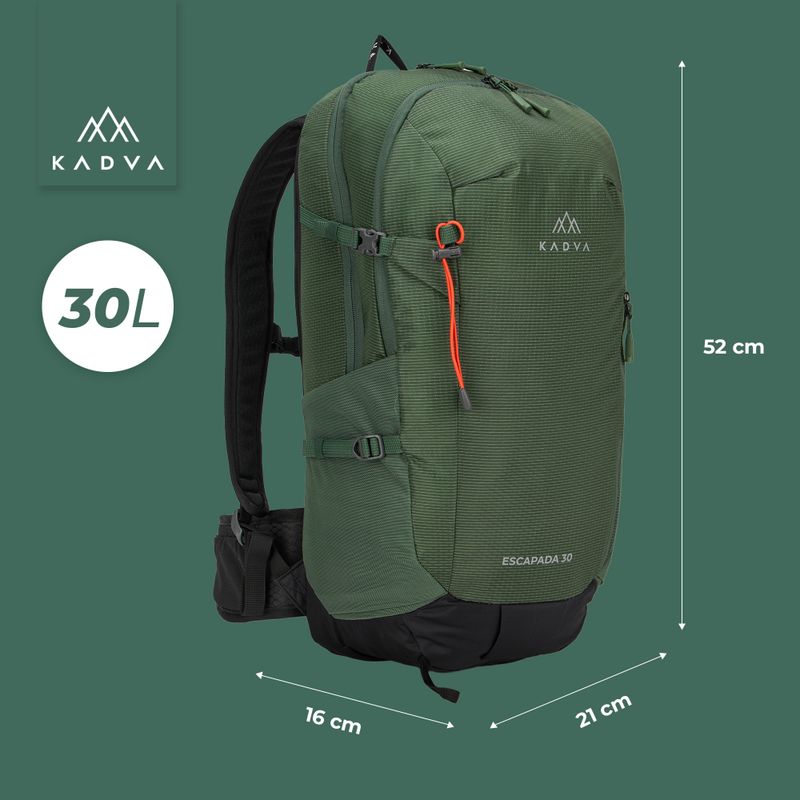 Туристичний рюкзак KADVA Escapada 30 л зелений 28