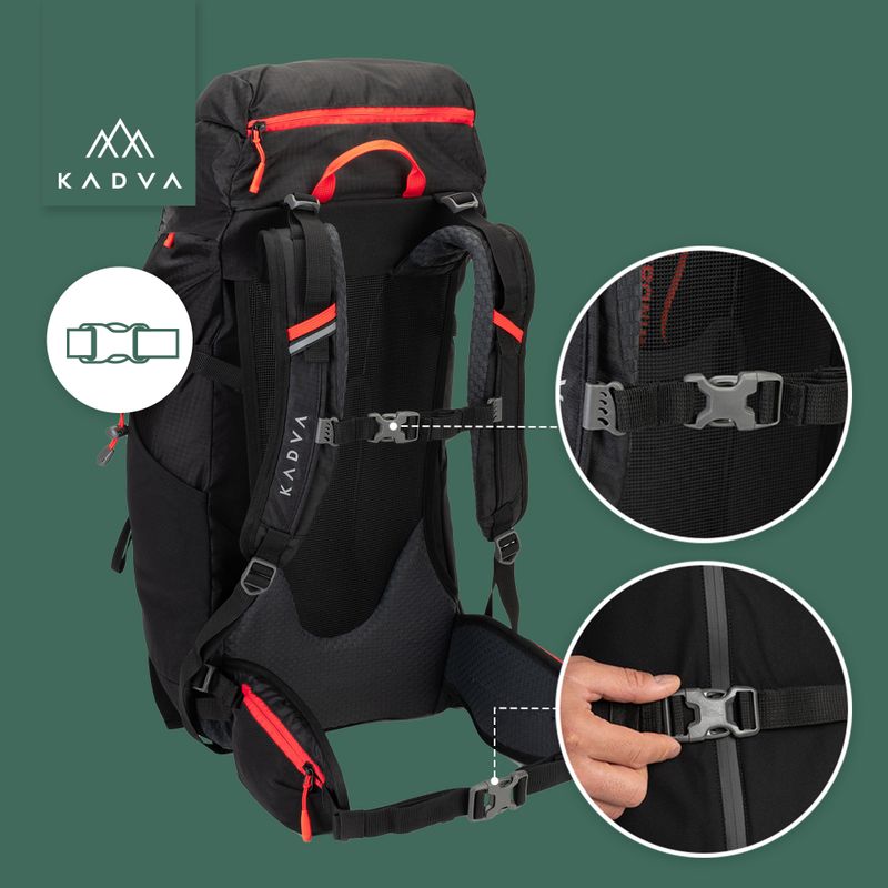 Трекінговий рюкзак KADVA Vagabundo 40 л чорний 28