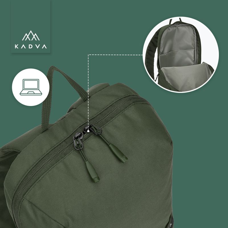 Міський рюкзак KADVA CityQuest 9 л зелений 8