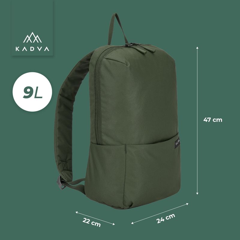 Рюкзак міський KADVA CityQuest 9 л зелений 7