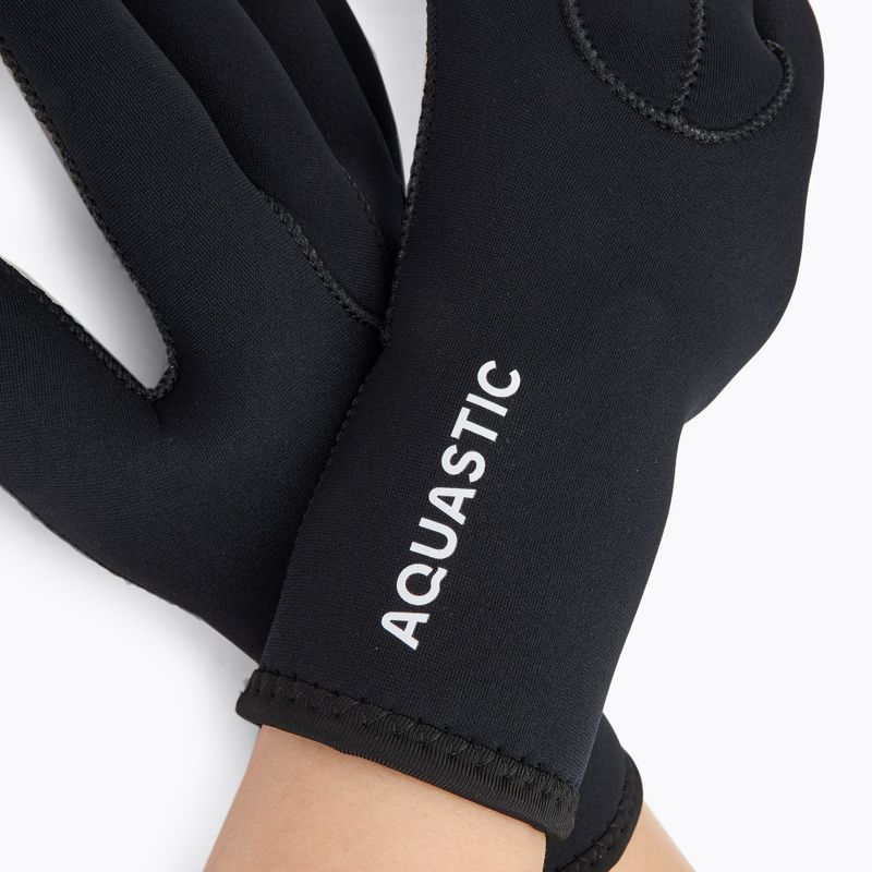 Рукаваці неопренові AQUASTIC Wintstick Gloves 3 мм чорний 4