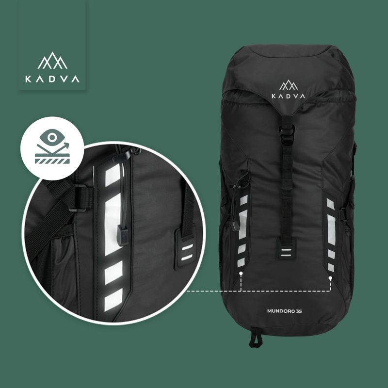 Туристичний рюкзак KADVA Mundoro 35 л чорний 17