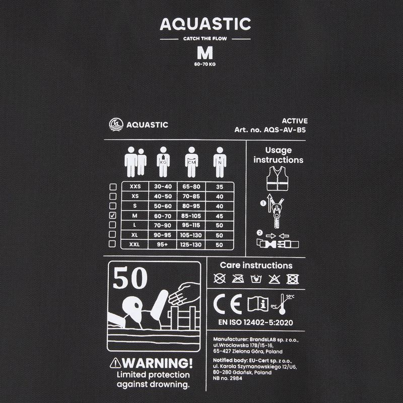 Жилет страхувальний AQUASTIC Active 50N блакитний 6
