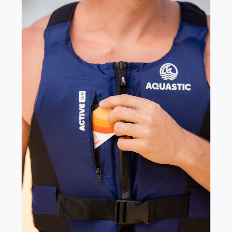Жилет страхувальний AQUASTIC Active 50N блакитний 9