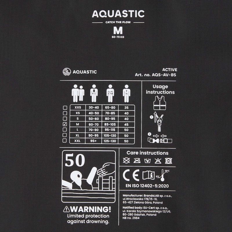 Жилет страхувальний AQUASTIC Active 50N жовтий 7