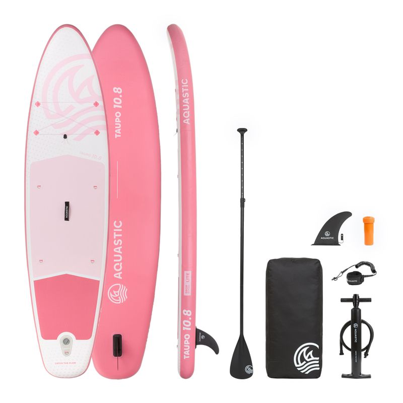 Набір дошка SUP надувна AQUASTIC Taupo 10'8" allround рожевий 18